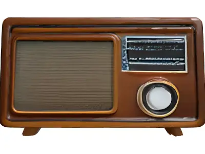 Vintage Wooden Radio 3D Model Low-poly 3D model