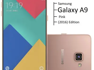 Samsung Galaxy A9 2016 Pink 3D model