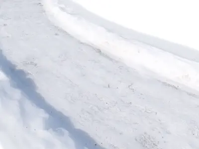 Ultra realistic Snow trail 1 2021Hq Scan Low-poly 3D model