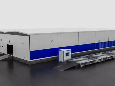 Small Warehouse Complex 3D model