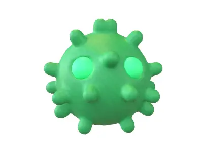 Virus Character v1 009 Low-poly 3D model