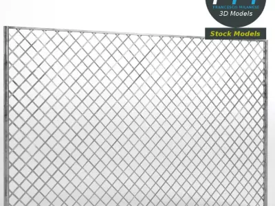 Chain link fence 3D model get