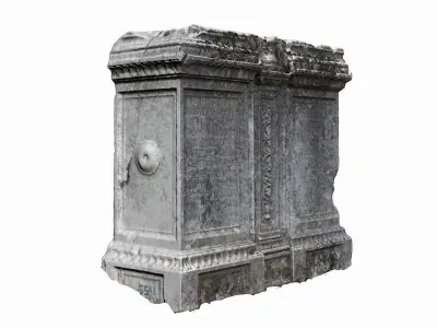 Tombstone roman tomb Low-poly 3D model