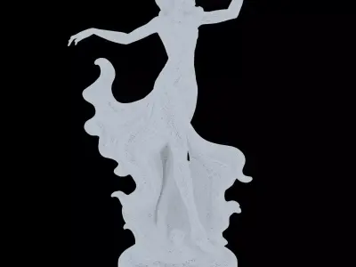 dancing girl statue  3D model