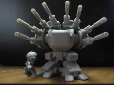 CHIBI-TECH SD - BURLEIGH-V DUO GUNPOD          3D print model
