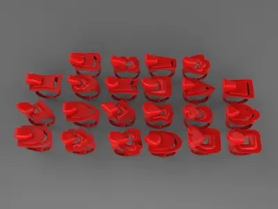 22 New Rings Hight quality 3dm stl light weight jewelery 3D print model