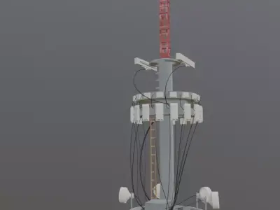 Internet tower Free low-poly 3D model