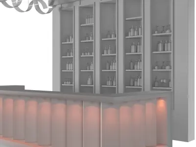 Loft  bar 3D model buy