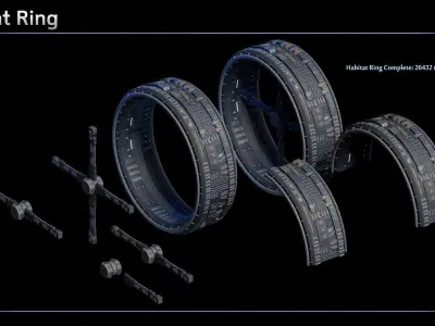 Space Station Structures Collection 3D Model Pack