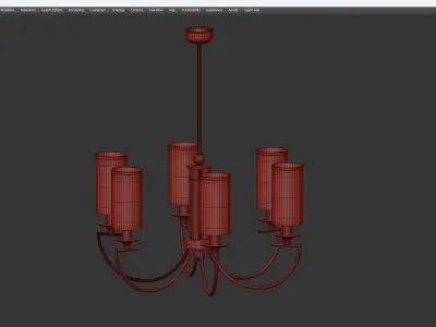 chandelier Kutek Lea Low-poly 3D model