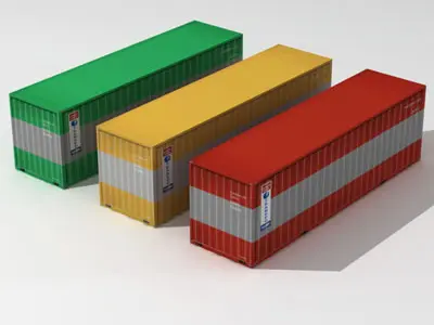 Cargo containers 3D model