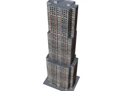 Skyscraper Building Low-poly 3D model