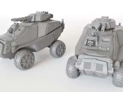 Sci fi Gothic Storm Vehicle 3D print model