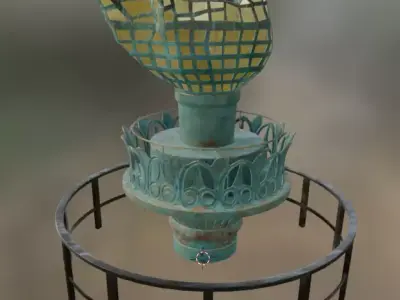 Old Flame Museum Statue of Liberty Low-poly 3D model