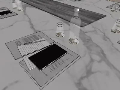 Modern Conference Room Interior Meeting Room 3D Model SKP OBJ D5 3D model