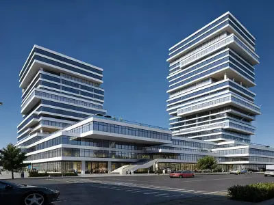 high-rise office building 3D model