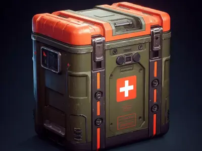 Stylized Crates Set 3D model