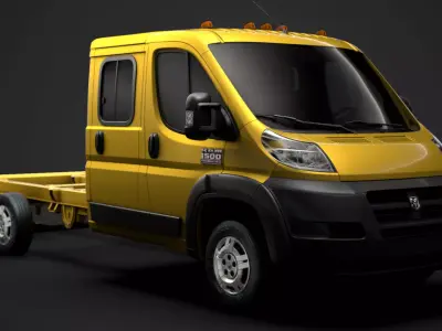 Ram Promaster Cargo Chassis Truck Crew Cab 4035XL WB 2019 3D model