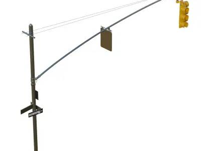 Traffic Light 06 Low-poly 3D model