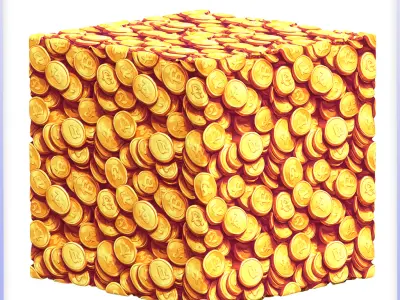  Stylized Gold Coin Seamless Texture Texture