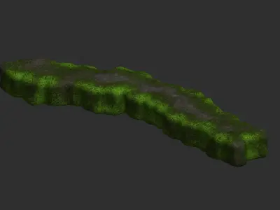 Rock Walkway 3 - Moss 2 Low-poly 3D model