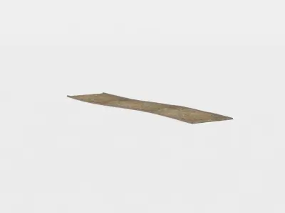 Road long piece of metal Low-poly 3D model