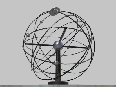 World Clock Berlin Alexander Platz np1 Low-poly 3D model