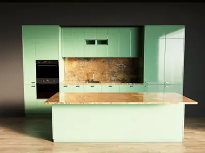 68-Kitchen8 glossy 6 3D model