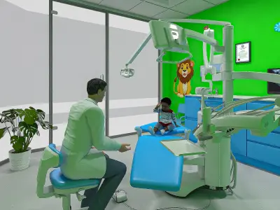  Pediatric Dental Office with People 