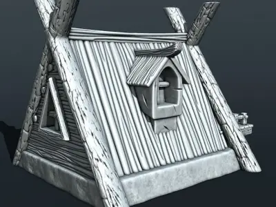 medieval house 3D print model