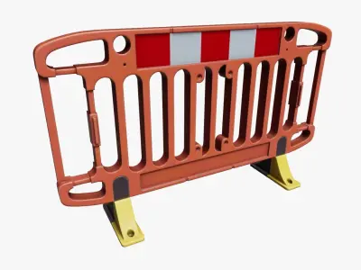 Road Traffic Barrier 02 Low-poly 3D model