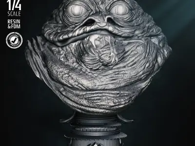 STAR WARS Jabba Bust Portrait Tested for 3D printing 3D print model