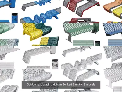 Outdoor landscaping kit from Benkert Baenke 3D Model Pack