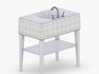 1592 - Sink Low-poly 3D model