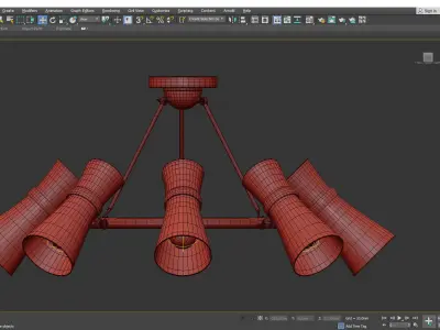 VEGA chandelier Low-poly 3D model