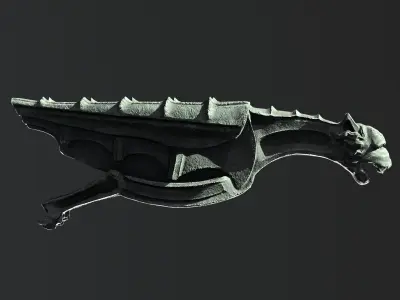 Waterspout Gargoyle Pteropanther Low-poly 3D model