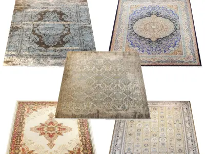 Persian Carpet Collection-vol11-4k texture Low-poly 3D model