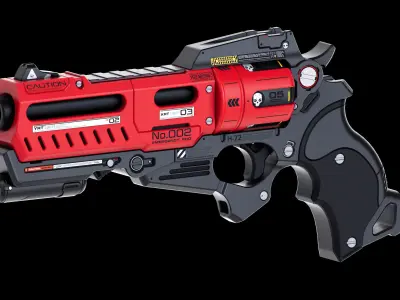 Sci-Fi Guns Set Kitbash  3D model