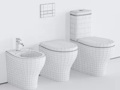 GALASSIA Eden WC art 7213 art 7214 art 7217 Low-poly 3D model