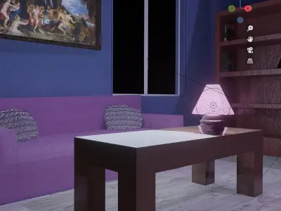 soft room mini asset Free 3D model