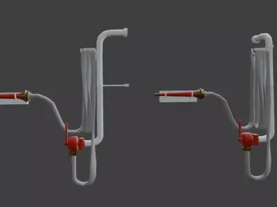 fire hose - Titanic white star line 3D model