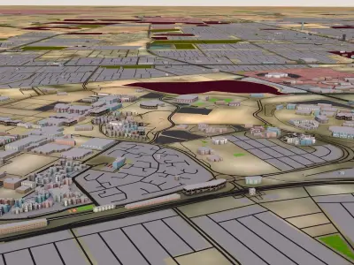 Riyadh City May 2021 textured Low-poly 3D model