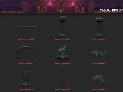 Casual RPG Environment 01 Low-poly 3D model