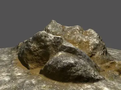 Rock mountain Low-poly 3D model purchase