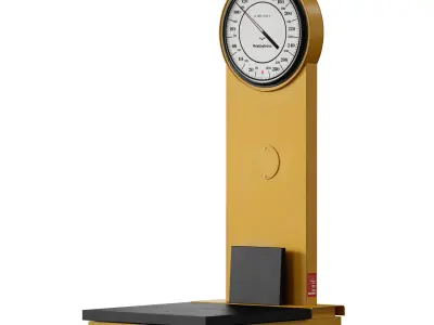 Round floor industrial scales 3D model
