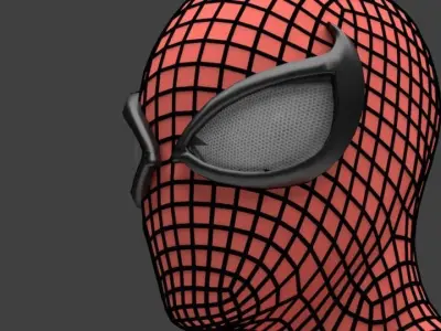 Spiderman 3d model with 3d web patterns 3D model