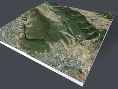 Mountain landscape Tarki-Tau Makhachkala Dagestan Russia 3D model