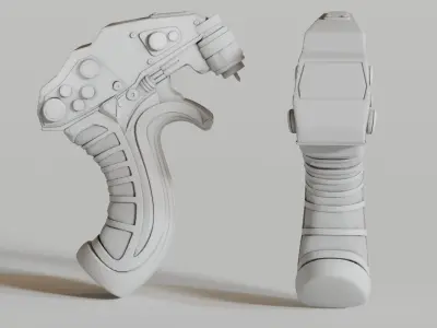 Futuristic Game-Ready Model Mechanical Tool or Medical Equipment Low-poly 3D model
