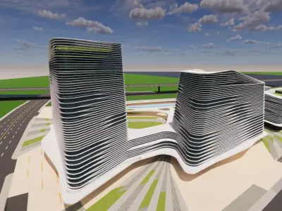 Modern City Block -A9 3D model