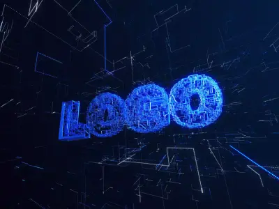 SciFi Future technology line LOGO scene set 3D model